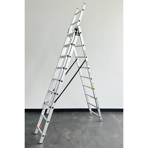 Eurostairs home reform ladder driedelig recht 3x9 sporten