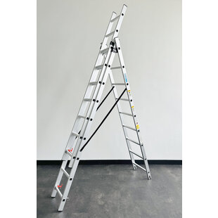 Eurostairs home reform ladder driedelig recht 3x9 sporten