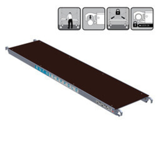 Euroscaffold Los houten steigerplatform paneel (250cm) - Zonder luik