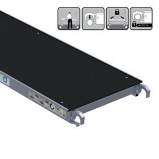 Euroscaffold Los carbon steigerplatform paneel (190cm) - Zonder luik