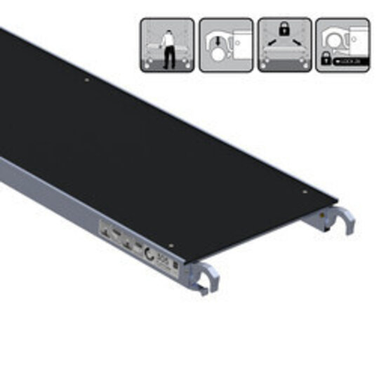 Euroscaffold Los carbon steigerplatform paneel (305cm) - Zonder luik