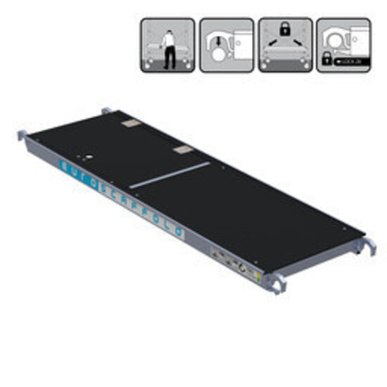 Euroscaffold Los carbon steigerplatform paneel (190cm) - Met luik