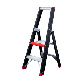 Eurostairs zwarte bordestrap 1x2 treden - Limited Edition - Rood