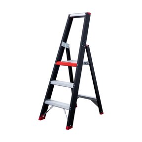 Eurostairs zwarte bordestrap 1x3 treden - Limited Edition - Rood