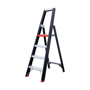 Eurostairs zwarte bordestrap 1x4 treden - Limited Edition  - Rood