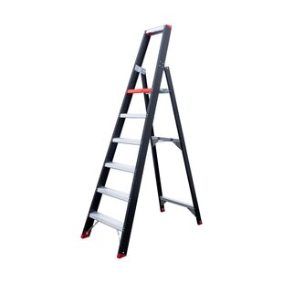 Eurostairs zwarte bordestrap 1x6 treden - Limited Edition - Rood