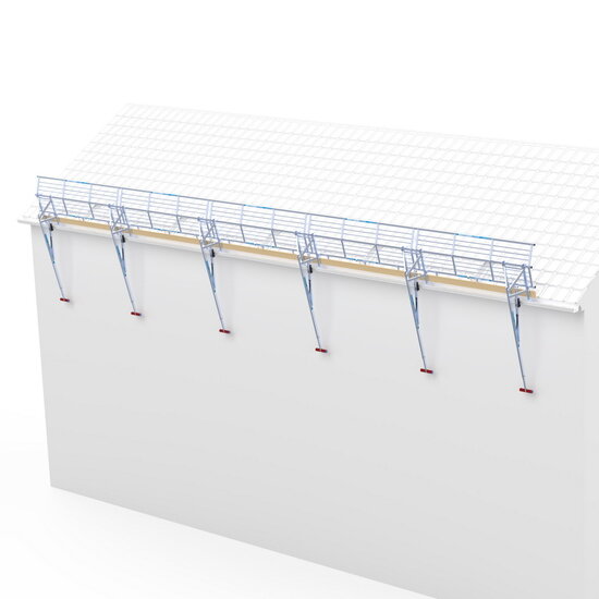 Safety Guard Systems SGS Edge dakrandbeveiliging 15 mtr complete set schuin dak