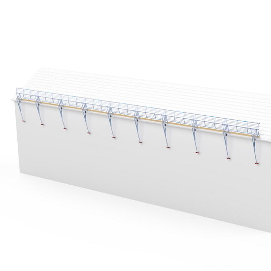 Safety Guard Systems SGS Edge dakrandbeveiliging 27 mtr complete set schuin dak