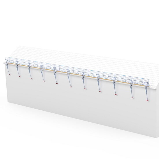 Safety Guard Systems SGS Edge dakrandbeveiliging 30 mtr complete set schuin dak