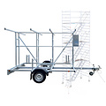 Euroscaffold Trappentoren 135x250 8,2m werkhoogte inclusief trappentoren aanhanger