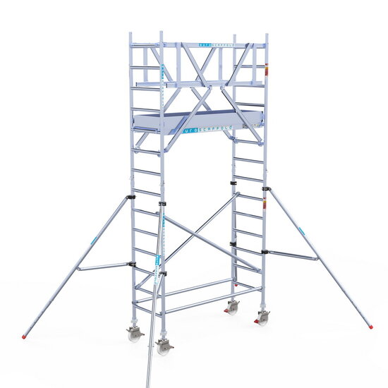 Euroscaffold Rolsteiger Euroscaffold Original 75x190 5,2m werkhoogte vrijstaand