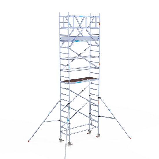 Euroscaffold Rolsteiger Euroscaffold Original 75x190 7,2m werkhoogte carbon vloer vrijstaand