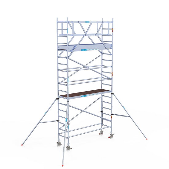 Euroscaffold Rolsteiger Euroscaffold Original 75x250 6,2m werkhoogte carbon vloer vrijstaand