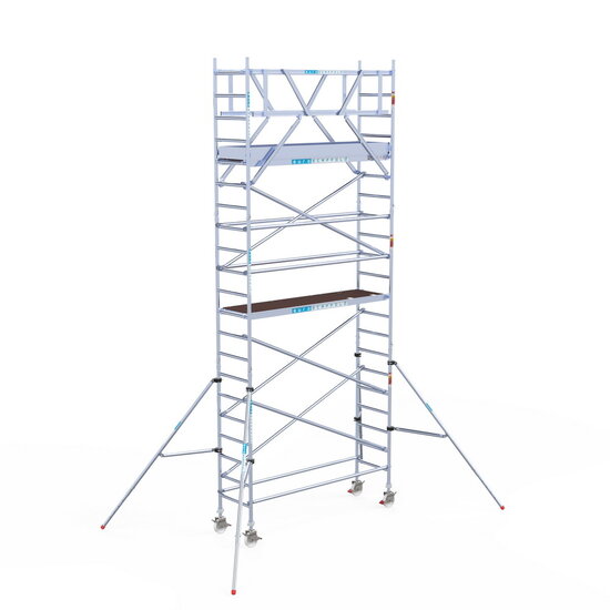 Euroscaffold Rolsteiger Euroscaffold Original 75x250 7,2m werkhoogte carbon vloer vrijstaand