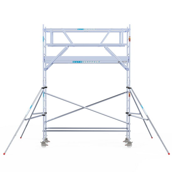 Euroscaffold Rolsteiger Euroscaffold Original 75x305 5,2m werkhoogte carbon vloer vrijstaand