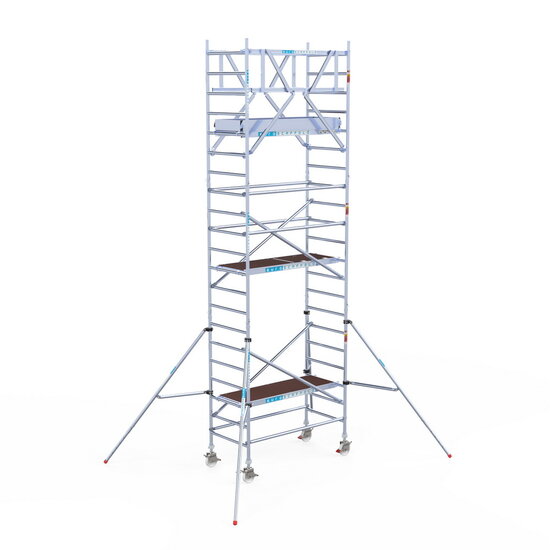 Euroscaffold Rolsteiger Euroscaffold Original 90x190 7,2m werkhoogte carbon vloer vrijstaand