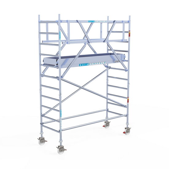 Euroscaffold Rolsteiger Euroscaffold Original 90x250 4,2m werkhoogte carbon vloer vrijstaand