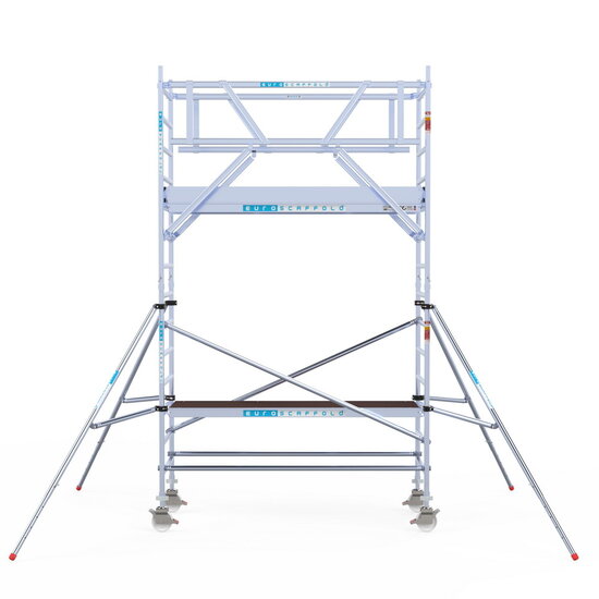 Euroscaffold Rolsteiger Euroscaffold Original 90x250 5,2m werkhoogte carbon vloer vrijstaand