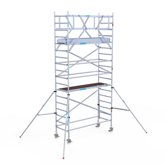 Euroscaffold Rolsteiger Euroscaffold Original 90x250 6,2m werkhoogte carbon vloer vrijstaand