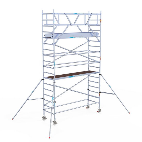 Euroscaffold Rolsteiger Euroscaffold Original 90x305 6,2m werkhoogte carbon vloer vrijstaand