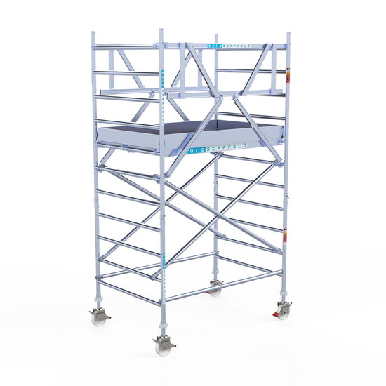 Euroscaffold Rolsteiger Euroscaffold Original 135x190 4,2m werkhoogte carbon vloer vrijstaand