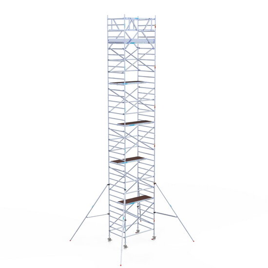 Euroscaffold Rolsteiger Euroscaffold Original 135x190 12,2m werkhoogte carbon vloer vrijstaand