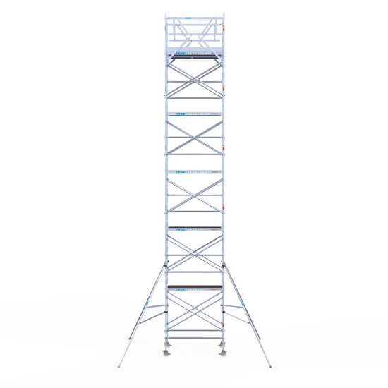 Euroscaffold Rolsteiger Euroscaffold Original 135x190 12,2m werkhoogte carbon vloer vrijstaand
