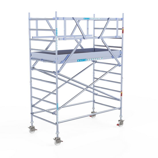Euroscaffold Rolsteiger Euroscaffold Original 135x250 4,2m werkhoogte carbon vloer vrijstaand