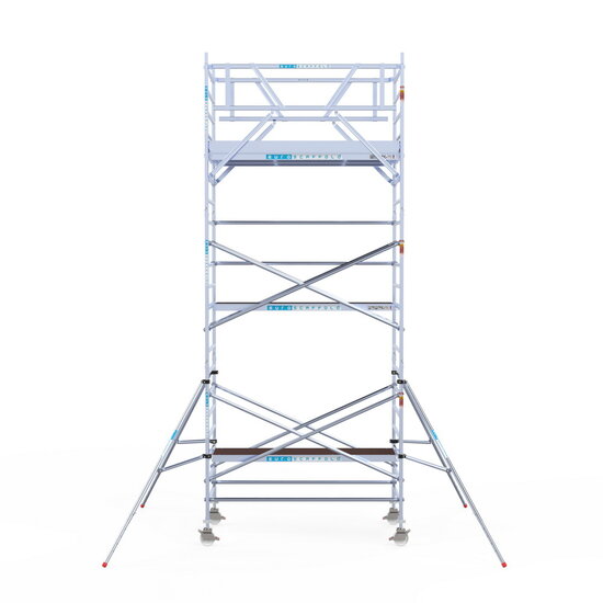 Euroscaffold Rolsteiger Euroscaffold Original 135x250 7,2m werkhoogte carbon vloer vrijstaand