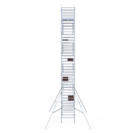 Euroscaffold Rolsteiger Euroscaffold Original 135x250 12,2m werkhoogte carbon vloer vrijstaand