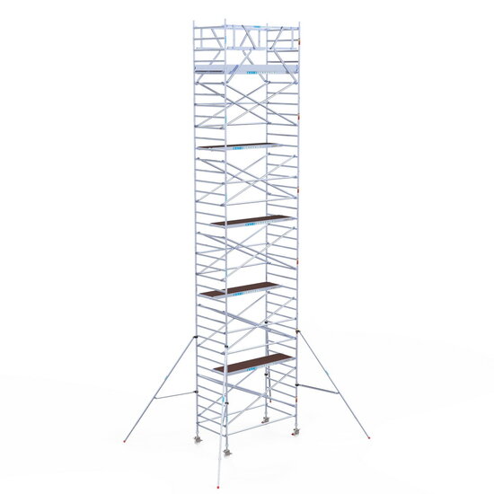 Euroscaffold Rolsteiger Euroscaffold Original 135x250 12,2m werkhoogte carbon vloer vrijstaand