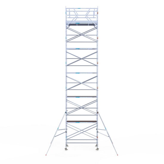 Euroscaffold Rolsteiger Euroscaffold Original 135x250 12,2m werkhoogte carbon vloer vrijstaand