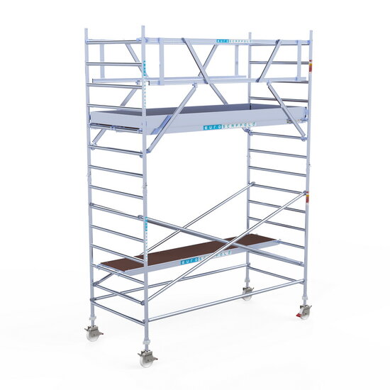 Euroscaffold Rolsteiger Euroscaffold Original 135x305 5,2m werkhoogte carbon vloer vrijstaand