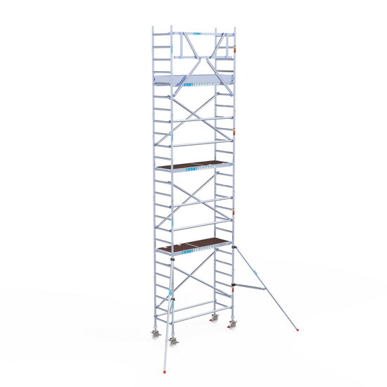 Euroscaffold Rolsteiger Euroscaffold Original 75x190 8,2m werkhoogte tegen de gevel