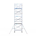 Euroscaffold Rolsteiger Euroscaffold Original 75x190 8,2m werkhoogte tegen de gevel