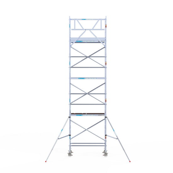 Euroscaffold Rolsteiger Euroscaffold Original 75x190 8,2m werkhoogte tegen de gevel