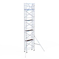 Euroscaffold Rolsteiger Euroscaffold Original 75x190 10,2m werkhoogte tegen de gevel