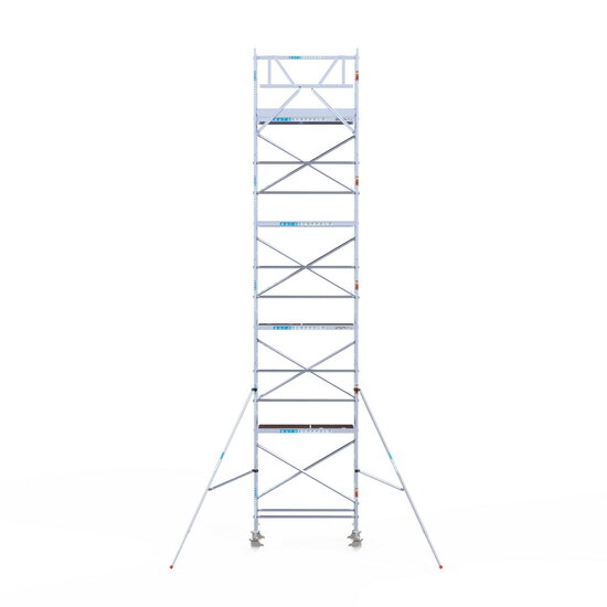 Euroscaffold Rolsteiger Euroscaffold Original 75x190 10,2m werkhoogte tegen de gevel