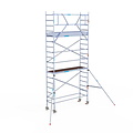 Euroscaffold Rolsteiger Euroscaffold Original 75x250 6,2m werkhoogte tegen de gevel