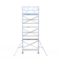 Euroscaffold Rolsteiger Euroscaffold Original 75x250 8,2m werkhoogte tegen de gevel
