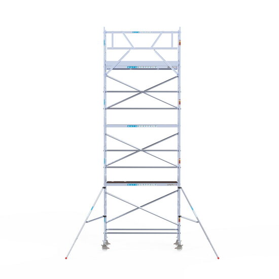 Euroscaffold Rolsteiger Euroscaffold Original 75x250 8,2m werkhoogte tegen de gevel