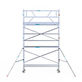 Euroscaffold Rolsteiger Euroscaffold Original 75x305 6,2m werkhoogte tegen de gevel
