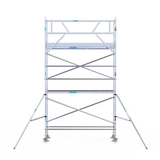 Euroscaffold Rolsteiger Euroscaffold Original 75x305 6,2m werkhoogte tegen de gevel