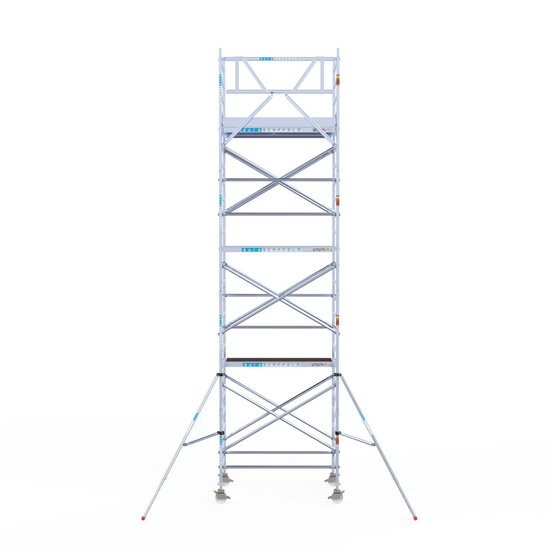 Euroscaffold Rolsteiger Euroscaffold Original 135x190 8,2m werkhoogte tegen de gevel