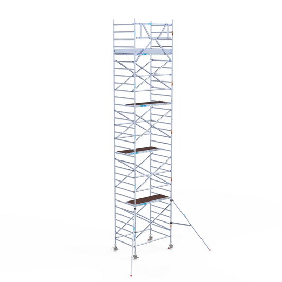 Euroscaffold Rolsteiger Euroscaffold Original 135x190 10,2m werkhoogte tegen de gevel