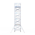 Euroscaffold Rolsteiger Euroscaffold Original 135x190 10,2m werkhoogte tegen de gevel