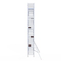 Euroscaffold Rolsteiger Euroscaffold Original 135x190 12,2m werkhoogte tegen de gevel