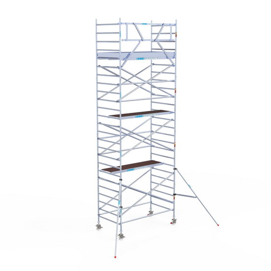 Euroscaffold Rolsteiger Euroscaffold Original 135x250 8,2m werkhoogte tegen de gevel