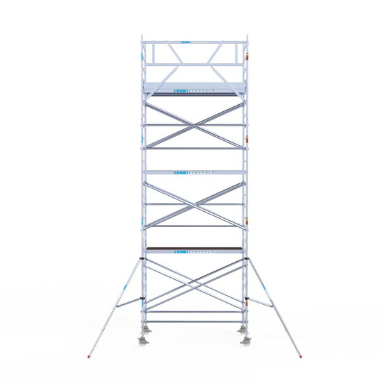 Euroscaffold Rolsteiger Euroscaffold Original 135x250 8,2m werkhoogte tegen de gevel