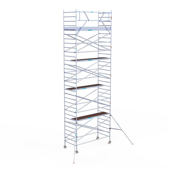 Euroscaffold Rolsteiger Euroscaffold Original 135x305 10,2m werkhoogte tegen de gevel